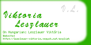 viktoria leszlauer business card